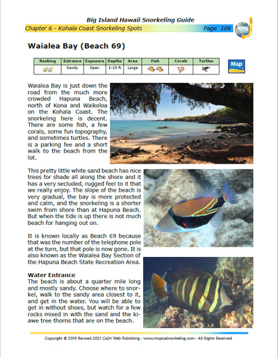 Big Island Hawaii Snorkeling Guide eBook Sample Page 2