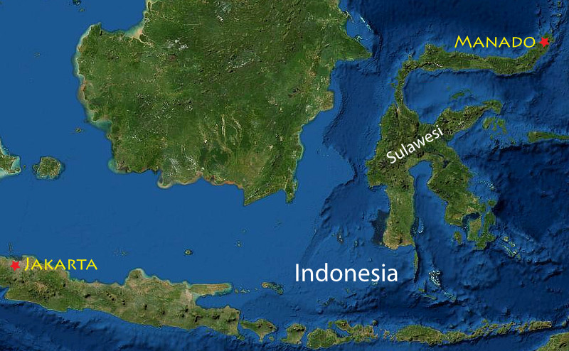 Bunaken and Bangka Snorkeling and Freediving Workshop Trip Map