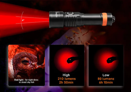 OrcaTorch D530 Red Light