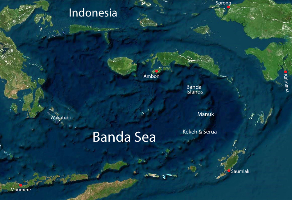 Banda Sea Snorkeling Map